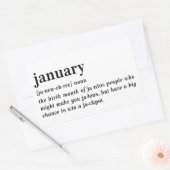 Sticker Rectangulaire Définition de janvier Anniversaire (Enveloppe)