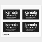 STICKER RECTANGULAIRE DÉFINITION DE KAMALA (Feuille)