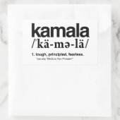 Sticker Rectangulaire Définition de Kamala - Des principes durs sans peu (Sac)