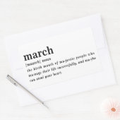 Sticker Rectangulaire Définition de mars Anniversaire (Enveloppe)