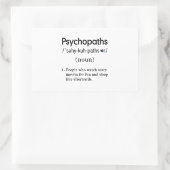 Sticker Rectangulaire définition de psychopathes amusants (Sac)