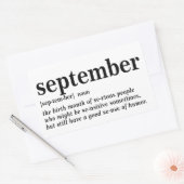 Sticker Rectangulaire Définition de septembre (Enveloppe)