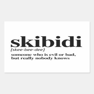 Sticker Rectangulaire Définition de Skibidi