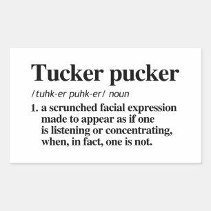 Sticker Rectangulaire Définition de Tucker Pucker