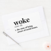 Sticker Rectangulaire Définition de Woke (Enveloppe)