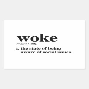 Sticker Rectangulaire Définition de Woke
