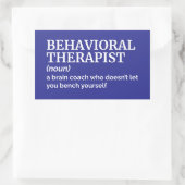 Sticker Rectangulaire Définition d'emploi de Witty - Thérapiste comporte (Sac)