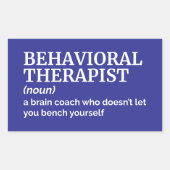 Sticker Rectangulaire Définition d'emploi de Witty - Thérapiste comporte (Devant)