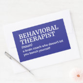 Sticker Rectangulaire Définition d'emploi de Witty - Thérapiste comporte (Enveloppe)