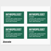 Sticker Rectangulaire Définition drôle d'anthropologue (Feuille)