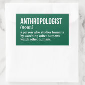Sticker Rectangulaire Définition drôle d'anthropologue (Sac)