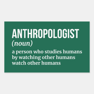 Sticker Rectangulaire Définition drôle d'anthropologue