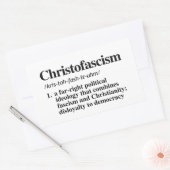 Sticker Rectangulaire Définition du christofascisme (Enveloppe)