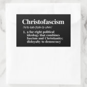 Sticker Rectangulaire Définition du christofascisme (Sac)
