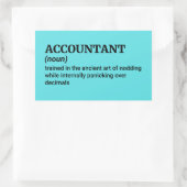 Sticker Rectangulaire Définition du comptable passif (Sac)
