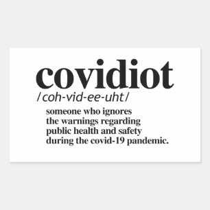 Sticker Rectangulaire Définition du covidiot