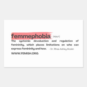 Sticker Rectangulaire Définition du frottis à lèvres Femmephobia