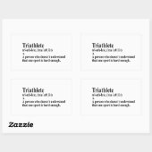 Sticker Rectangulaire Définition du Funny Triathlon (Feuille)