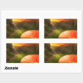 Sticker Rectangulaire Définition du soleil d'automne. (Feuille)