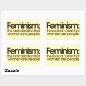 Sticker Rectangulaire Définition féministe (Feuille)