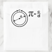 Sticker Rectangulaire Définition mathématique de Pi (Sac)