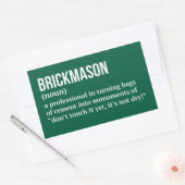 Sticker Rectangulaire Définition professionnelle de maçonnerie (Enveloppe)