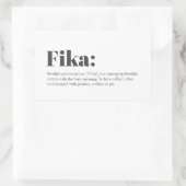 Sticker Rectangulaire Définition suédoise FIKA (Sac)