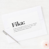 Sticker Rectangulaire Définition suédoise FIKA (Enveloppe)