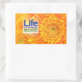 Sticker Rectangulaire "Défis de la vie et bonheur" Citation inspirée (Sac)