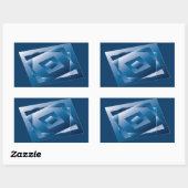 Sticker Rectangulaire dégradé bleu 1 (Feuille)