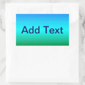 Sticker Rectangulaire Dégradé bleu et vert mer et ciel (Sac)