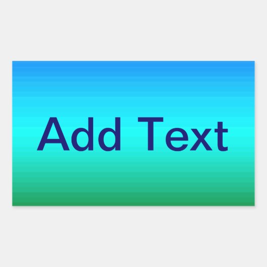 Sticker Rectangulaire Dégradé bleu et vert mer et ciel (Devant)