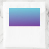 Sticker Rectangulaire Dégradé de fond simple Turquoise Bleu Violet (Sac)