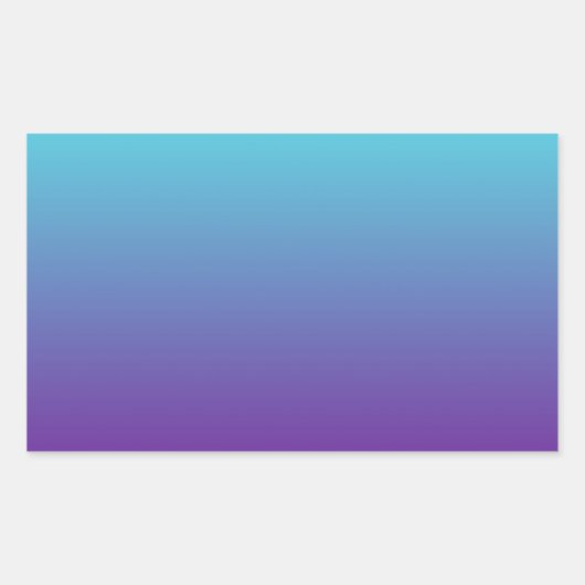 Sticker Rectangulaire Dégradé de fond simple Turquoise Bleu Violet (Devant)