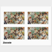 Sticker Rectangulaire Déjeuner du Boating Party Renoir Vintage (Feuille)
