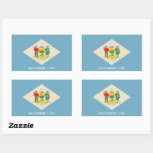 Sticker Rectangulaire Delaware (Feuille)