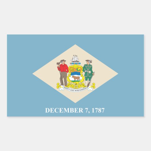 Sticker Rectangulaire Delaware (Devant)
