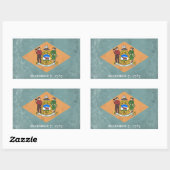Sticker Rectangulaire Delaware (Feuille)