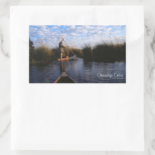 Sticker Rectangulaire Delta d'Okavango (Sac)