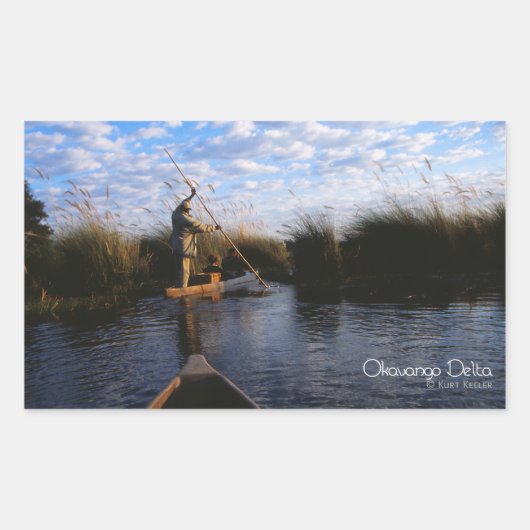 Sticker Rectangulaire Delta d'Okavango (Devant)