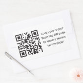 Sticker Rectangulaire Demande de révision d'entreprise avec code QR (Enveloppe)