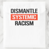 Sticker Rectangulaire Démanteler le racisme systémique (Sac)