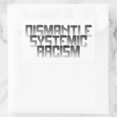 Sticker Rectangulaire Démanteler le racisme systémique (Sac)