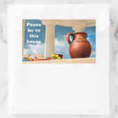 Sticker Rectangulaire Demeure classique à l'ancienne avec un lanceur (Sac)