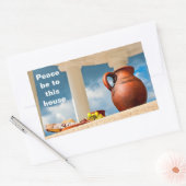 Sticker Rectangulaire Demeure classique à l'ancienne avec un lanceur (Enveloppe)