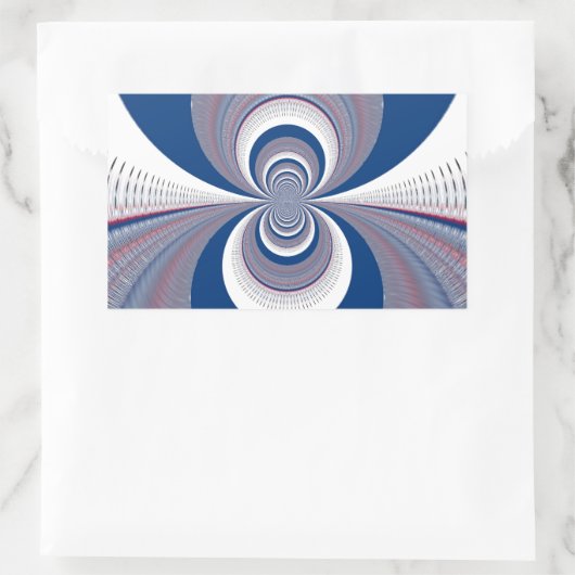 Sticker Rectangulaire Demi bleu (Sac)