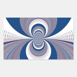 Sticker Rectangulaire Demi bleu