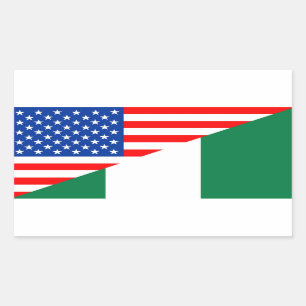 Sticker Rectangulaire demi de countr des Etats-Unis de drapeau des