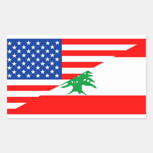 Sticker Rectangulaire demi de countr des Etats-Unis de drapeau des