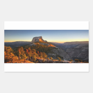 Sticker Rectangulaire Demi de dôme au détail de coucher du soleil -